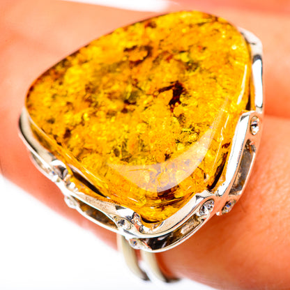 Baltic Amber Rings handcrafted by Ana Silver Co - RING125735