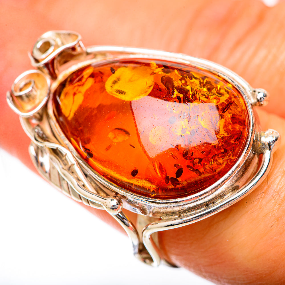 Baltic Amber Rings handcrafted by Ana Silver Co - RING125739