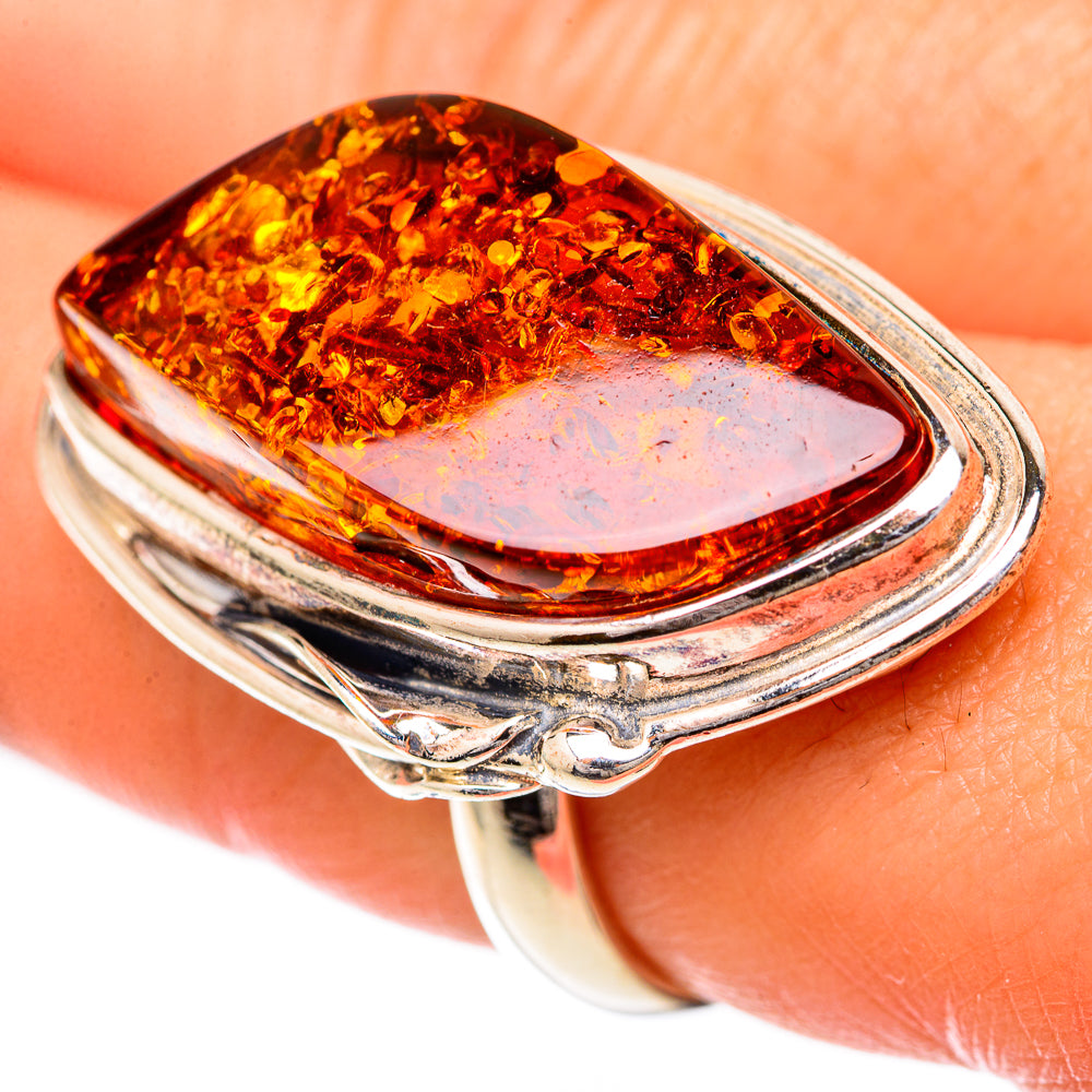 Baltic Amber Rings handcrafted by Ana Silver Co - RING125741