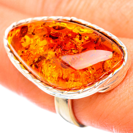 Baltic Amber Rings handcrafted by Ana Silver Co - RING125742