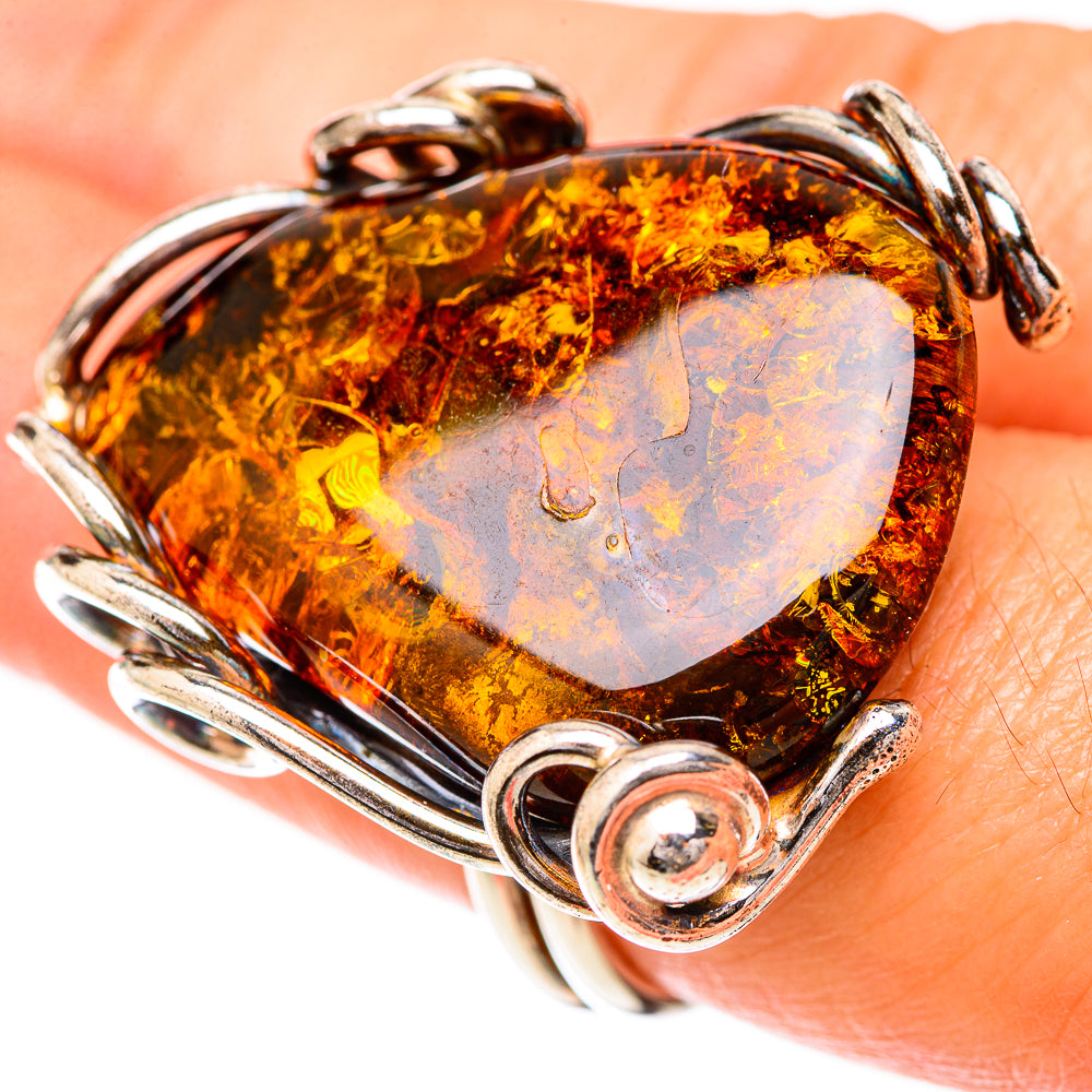 Baltic Amber Rings handcrafted by Ana Silver Co - RING125744
