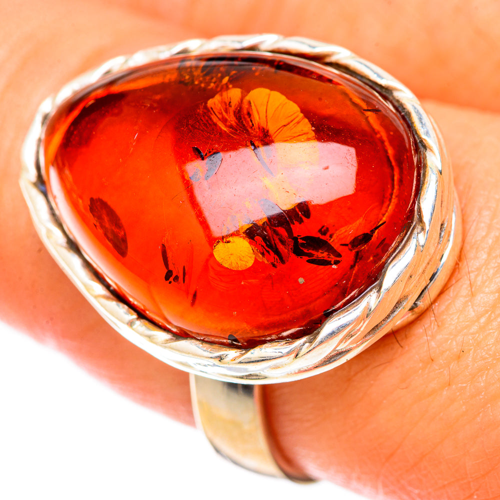 Baltic Amber Rings handcrafted by Ana Silver Co - RING125748