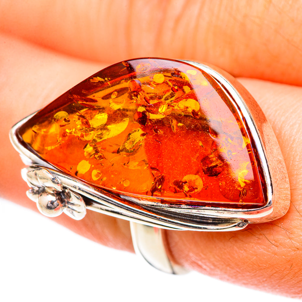 Baltic Amber Rings handcrafted by Ana Silver Co - RING125749
