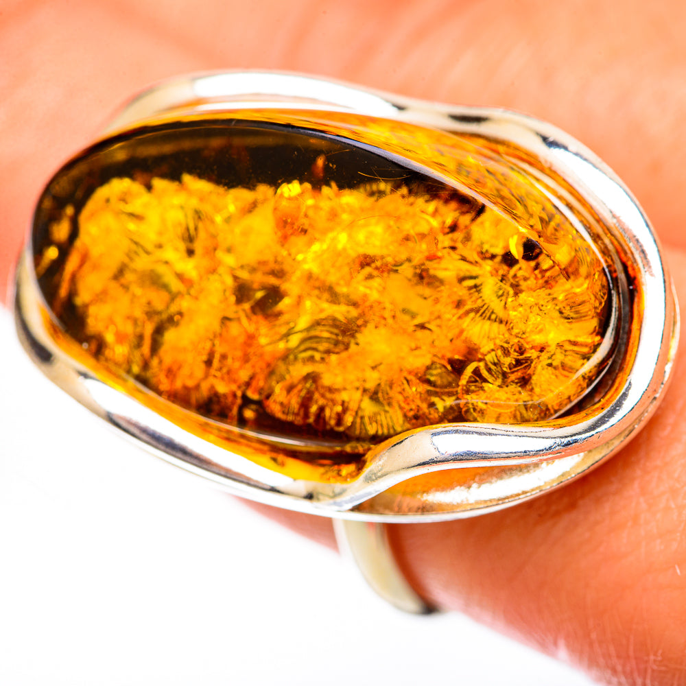 Baltic Amber Rings handcrafted by Ana Silver Co - RING125753