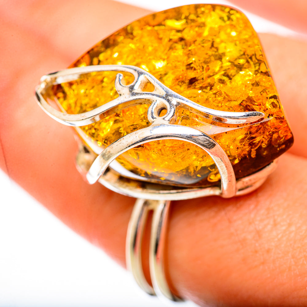 Baltic Amber Rings handcrafted by Ana Silver Co - RING125754