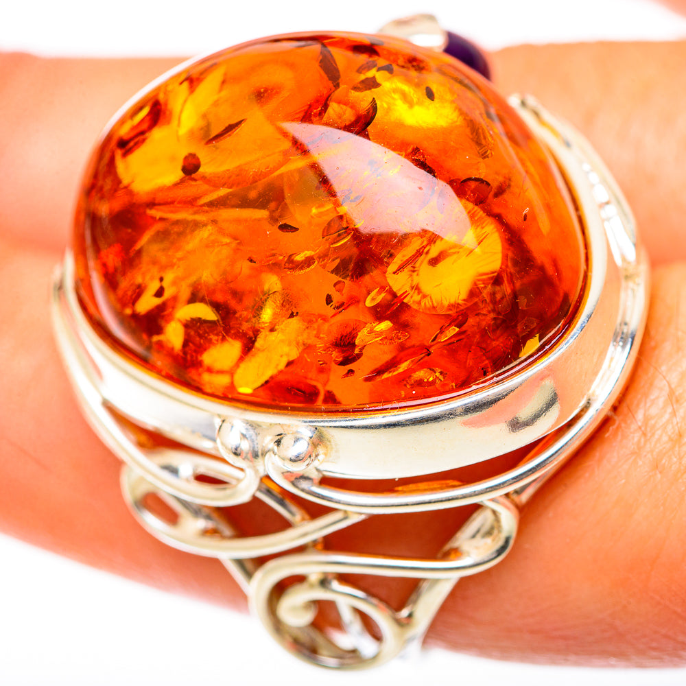 Baltic Amber Rings handcrafted by Ana Silver Co - RING125756