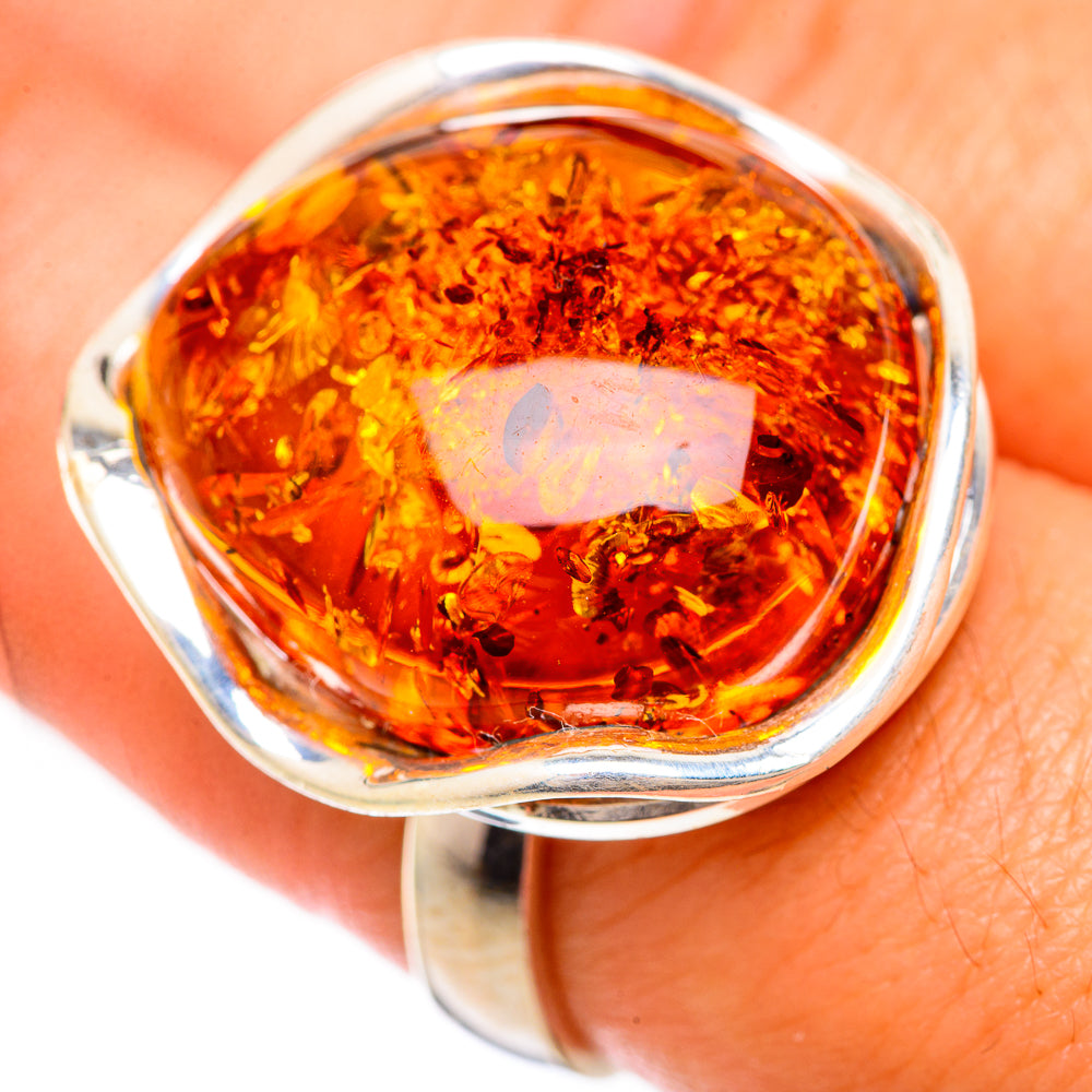 Baltic Amber Rings handcrafted by Ana Silver Co - RING125757
