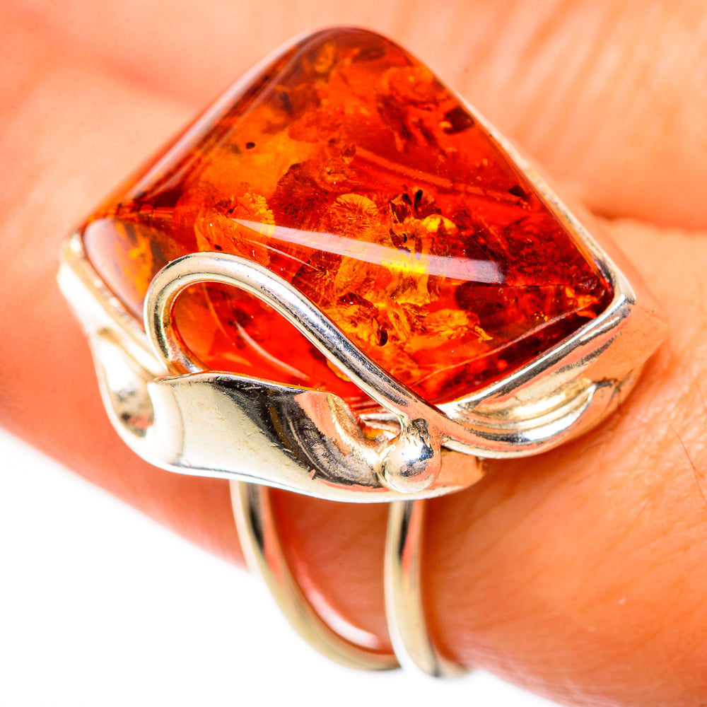 Baltic Amber Rings handcrafted by Ana Silver Co - RING125759