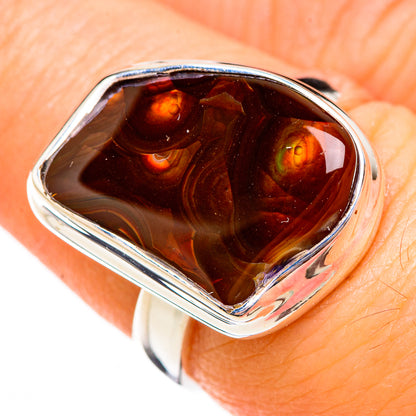 Mexican Fire Agate Rings handcrafted by Ana Silver Co - RING125772