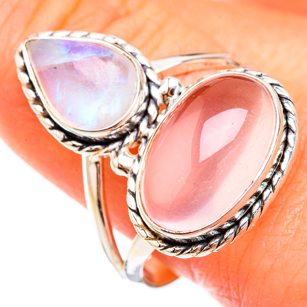 Rose Quartz Rings handcrafted by Ana Silver Co - RING125774