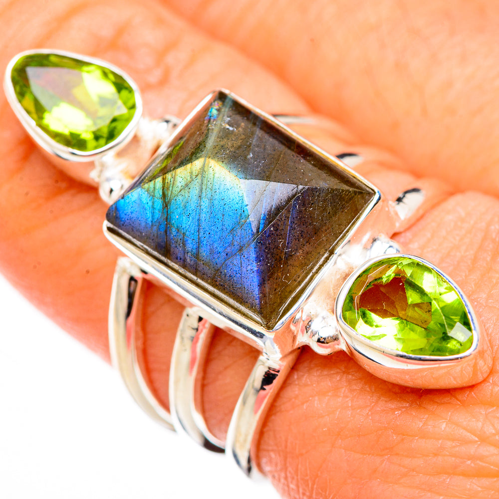 Labradorite Rings handcrafted by Ana Silver Co - RING125785