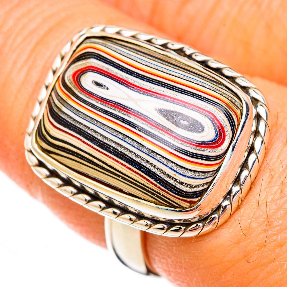 Fordite Rings handcrafted by Ana Silver Co - RING125790