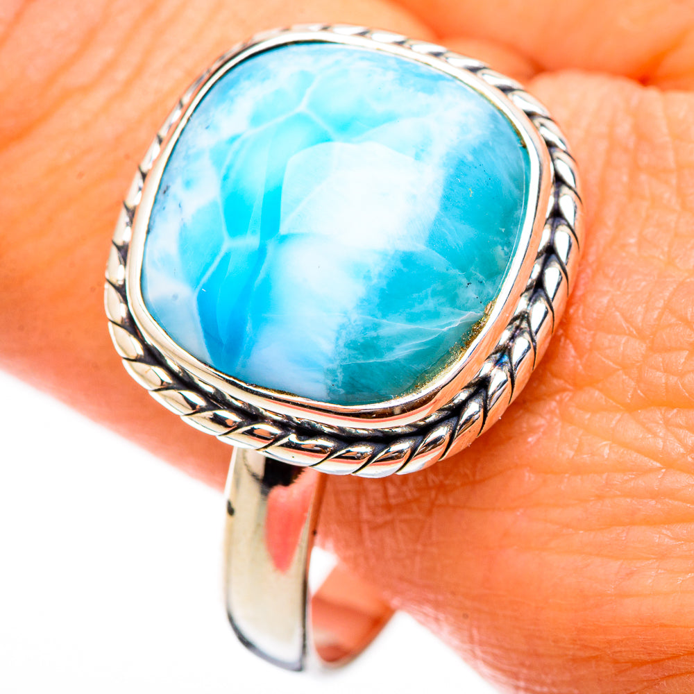 Larimar Rings handcrafted by Ana Silver Co - RING125792