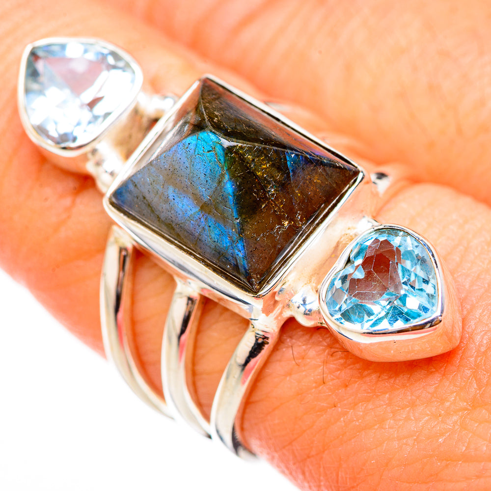Labradorite Rings handcrafted by Ana Silver Co - RING125796