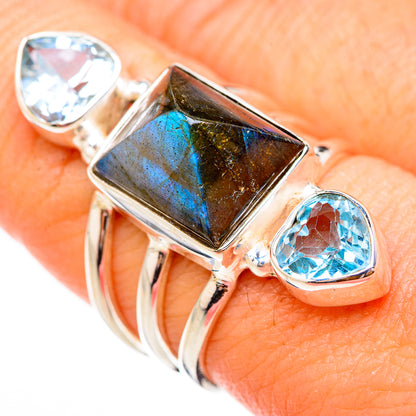 Labradorite Rings handcrafted by Ana Silver Co - RING125796