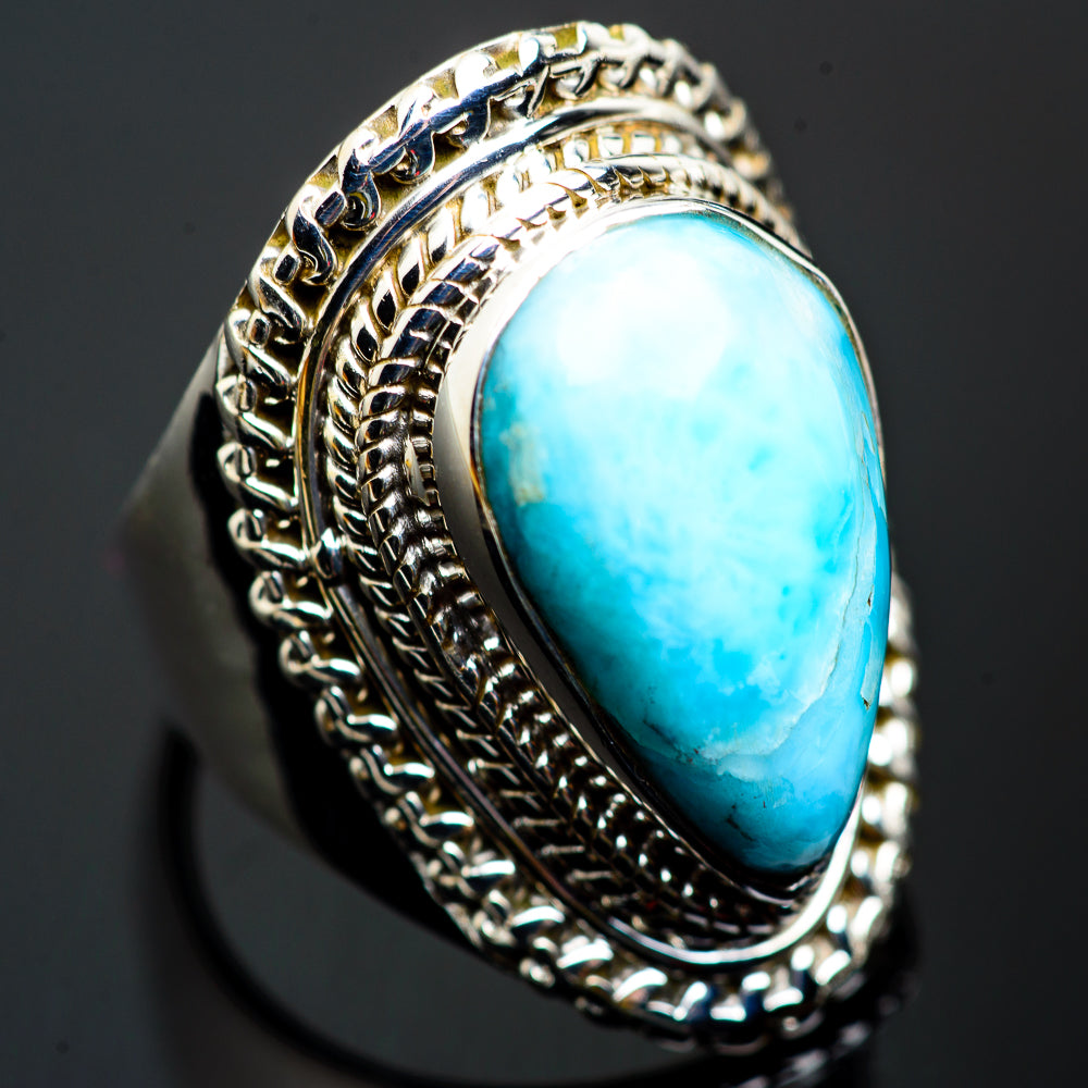 Larimar Rings handcrafted by Ana Silver Co - RING1258