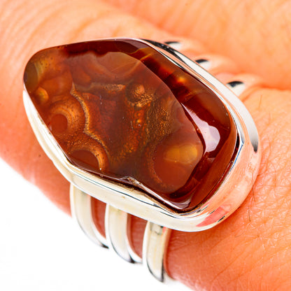 Mexican Fire Agate Rings handcrafted by Ana Silver Co - RING125801