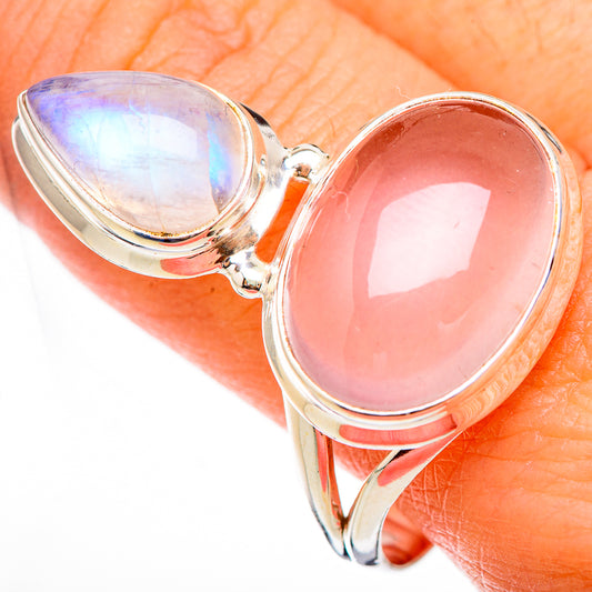 Rose Quartz Rings handcrafted by Ana Silver Co - RING125802