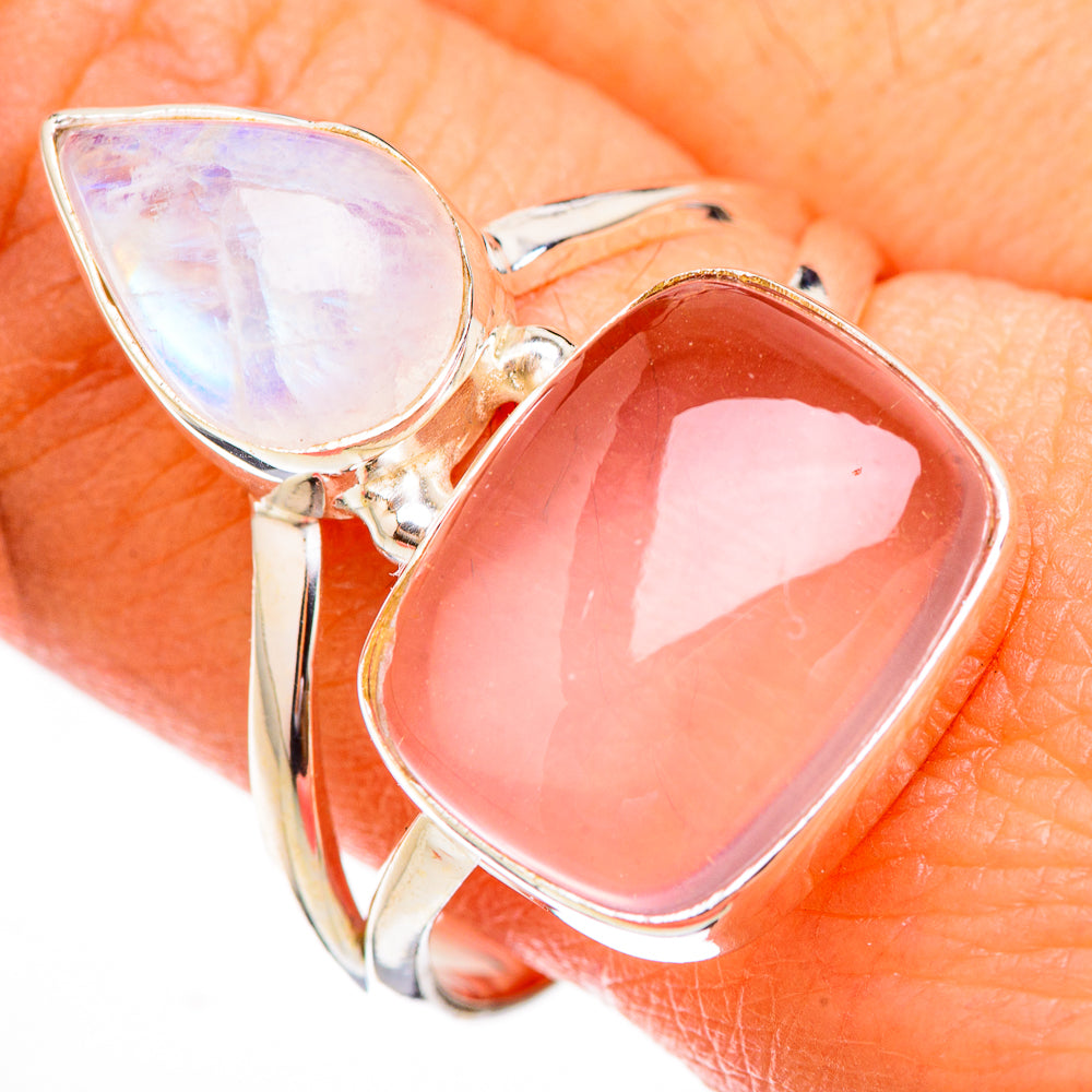 Rose Quartz Rings handcrafted by Ana Silver Co - RING125803