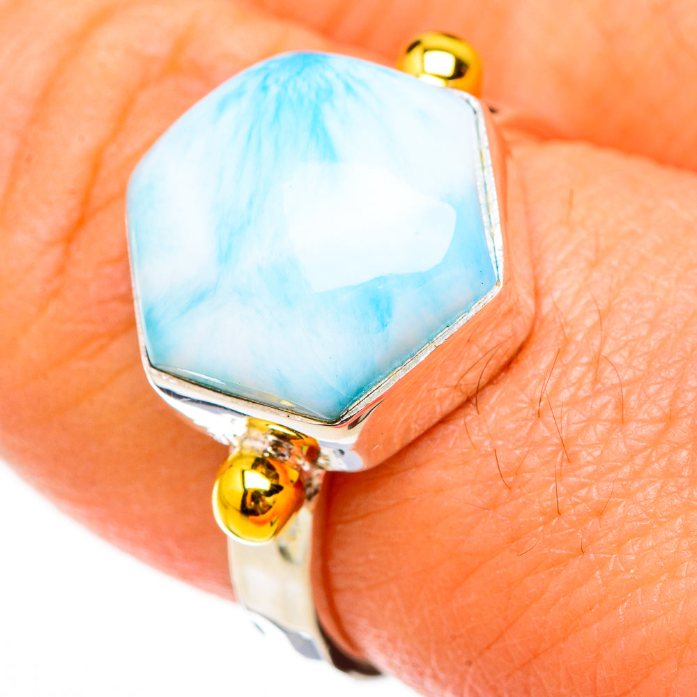 Larimar Rings handcrafted by Ana Silver Co - RING125823