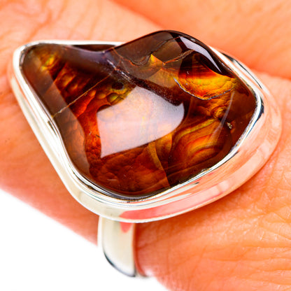 Mexican Fire Agate Rings handcrafted by Ana Silver Co - RING125826