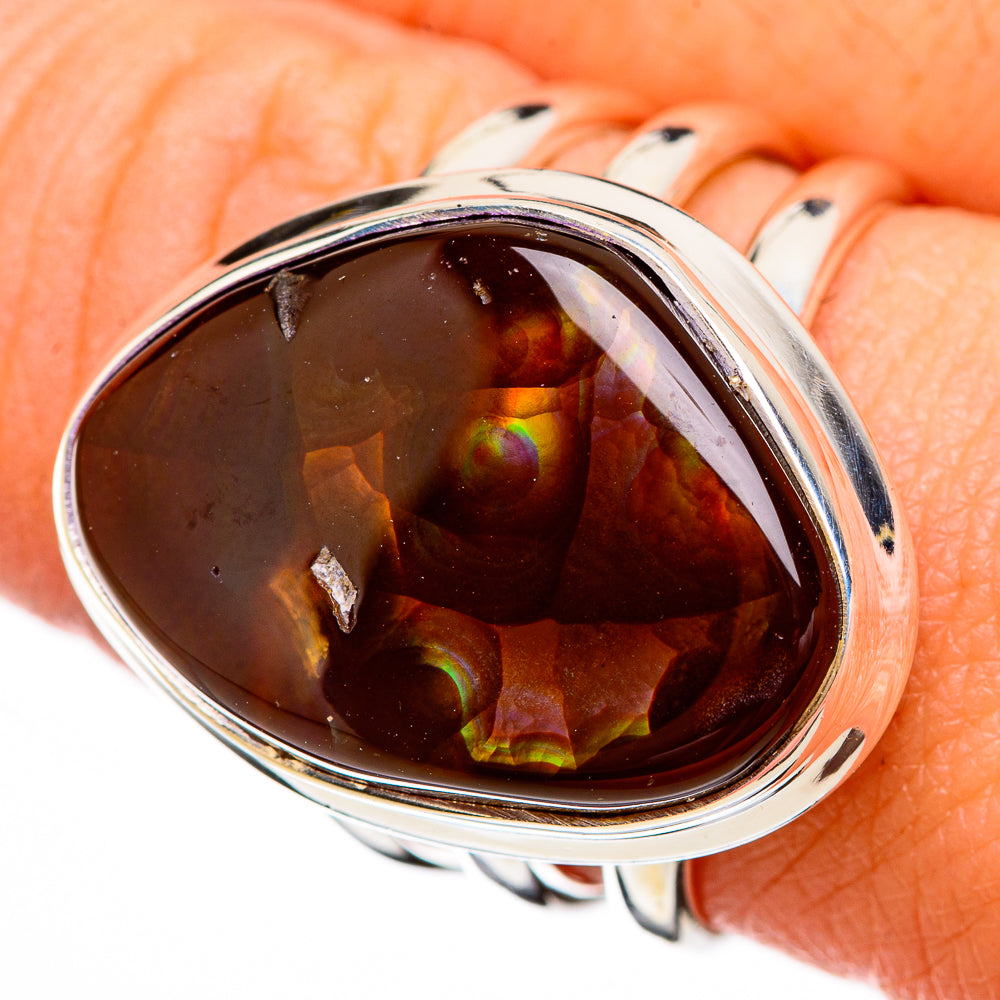Mexican Fire Agate Rings handcrafted by Ana Silver Co - RING125827