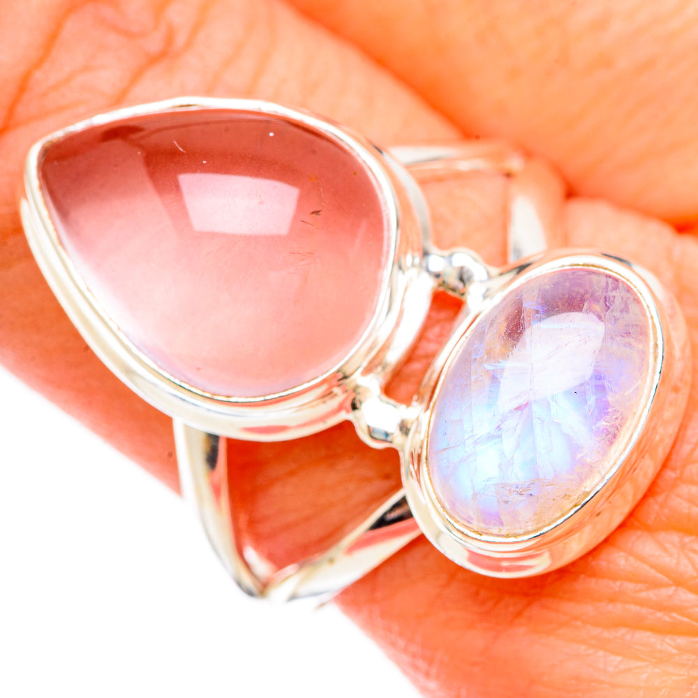 Rose Quartz Rings handcrafted by Ana Silver Co - RING125828