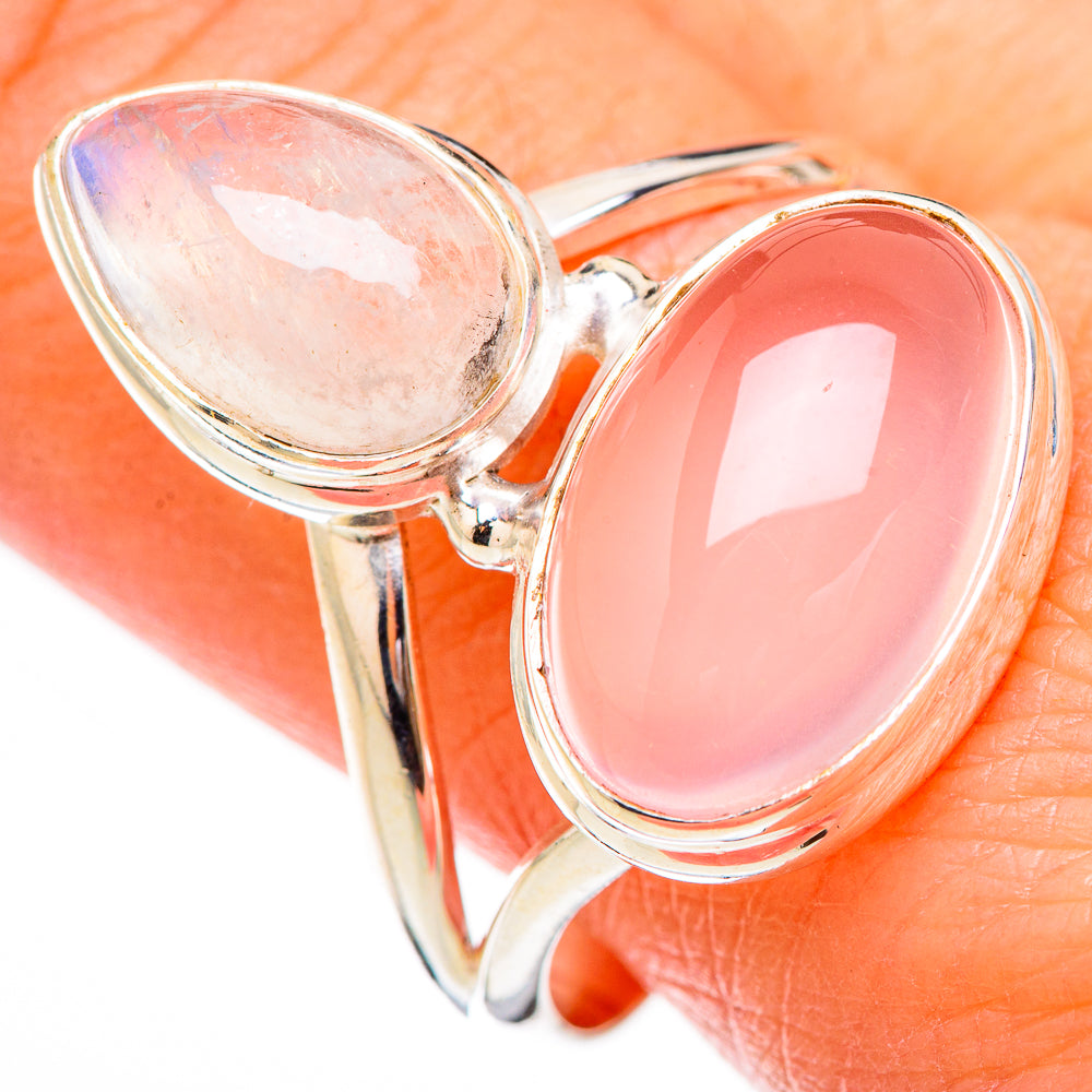 Rose Quartz Rings handcrafted by Ana Silver Co - RING125829