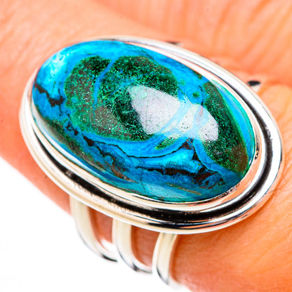 Malachite In Chrysocolla Rings handcrafted by Ana Silver Co - RING125838