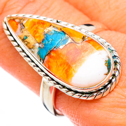 Spiny Oyster Turquoise Rings handcrafted by Ana Silver Co - RING125840