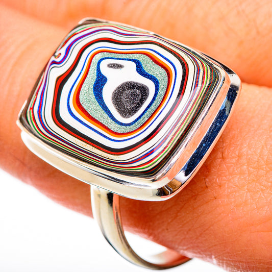 Fordite Rings handcrafted by Ana Silver Co - RING125846