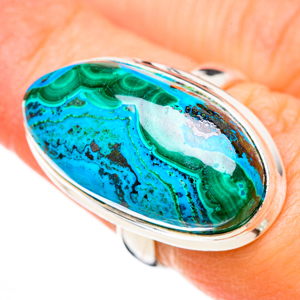 Malachite In Chrysocolla Rings handcrafted by Ana Silver Co - RING125847
