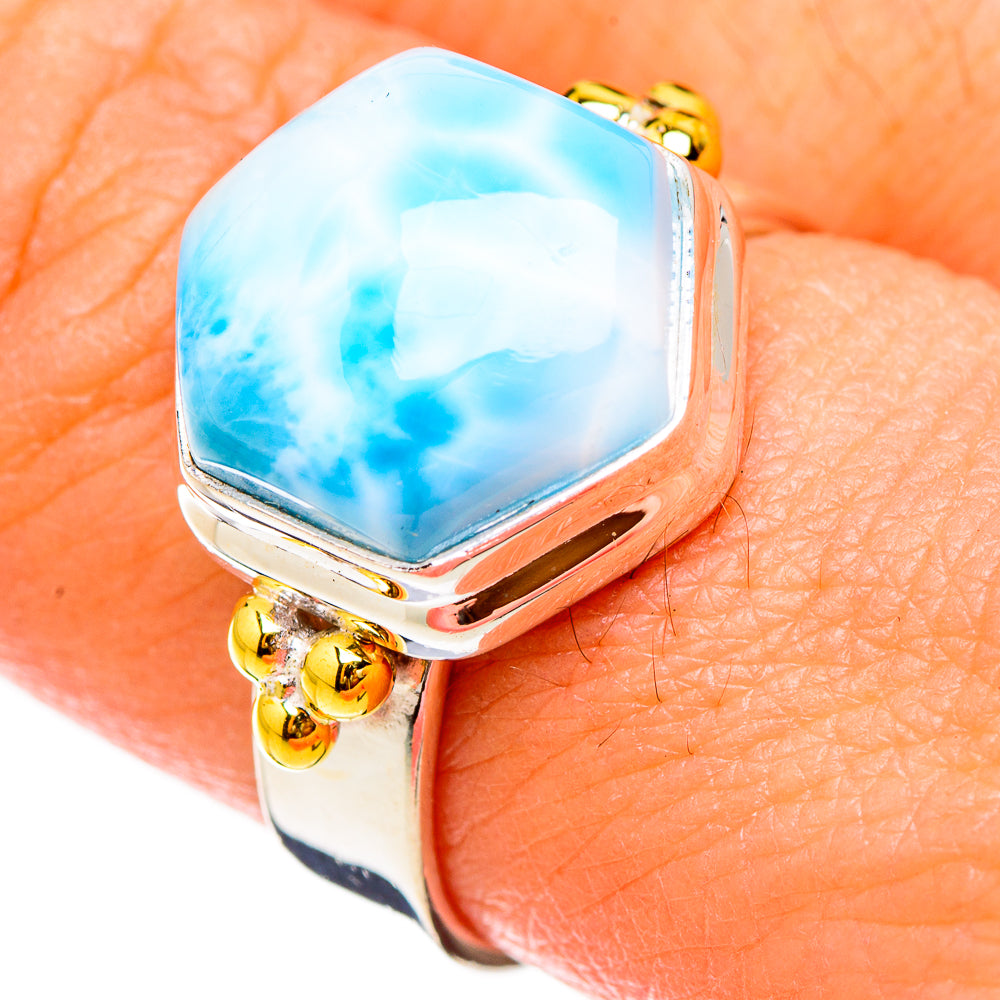 Larimar Rings handcrafted by Ana Silver Co - RING125848