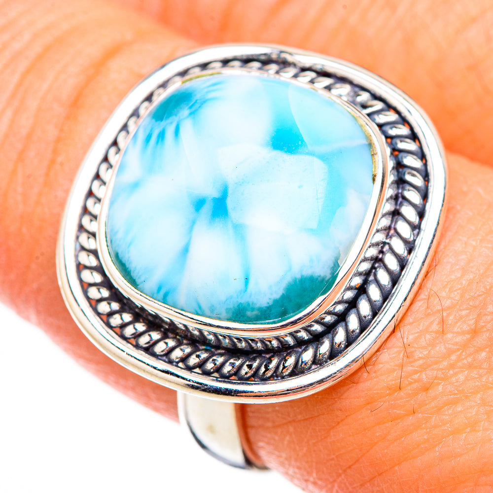 Larimar Rings handcrafted by Ana Silver Co - RING125851