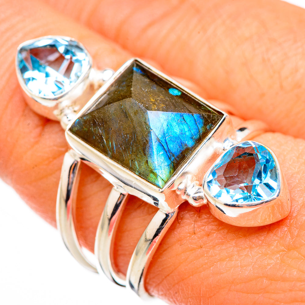 Labradorite Rings handcrafted by Ana Silver Co - RING125853