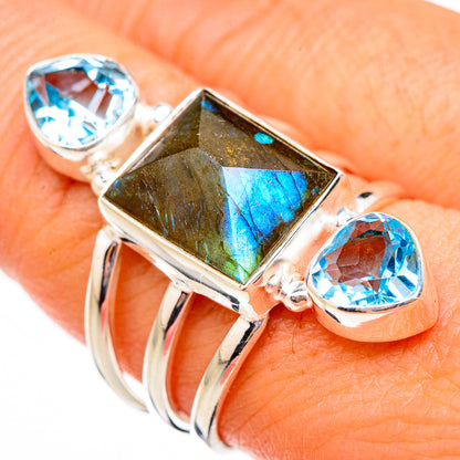 Labradorite Rings handcrafted by Ana Silver Co - RING125853
