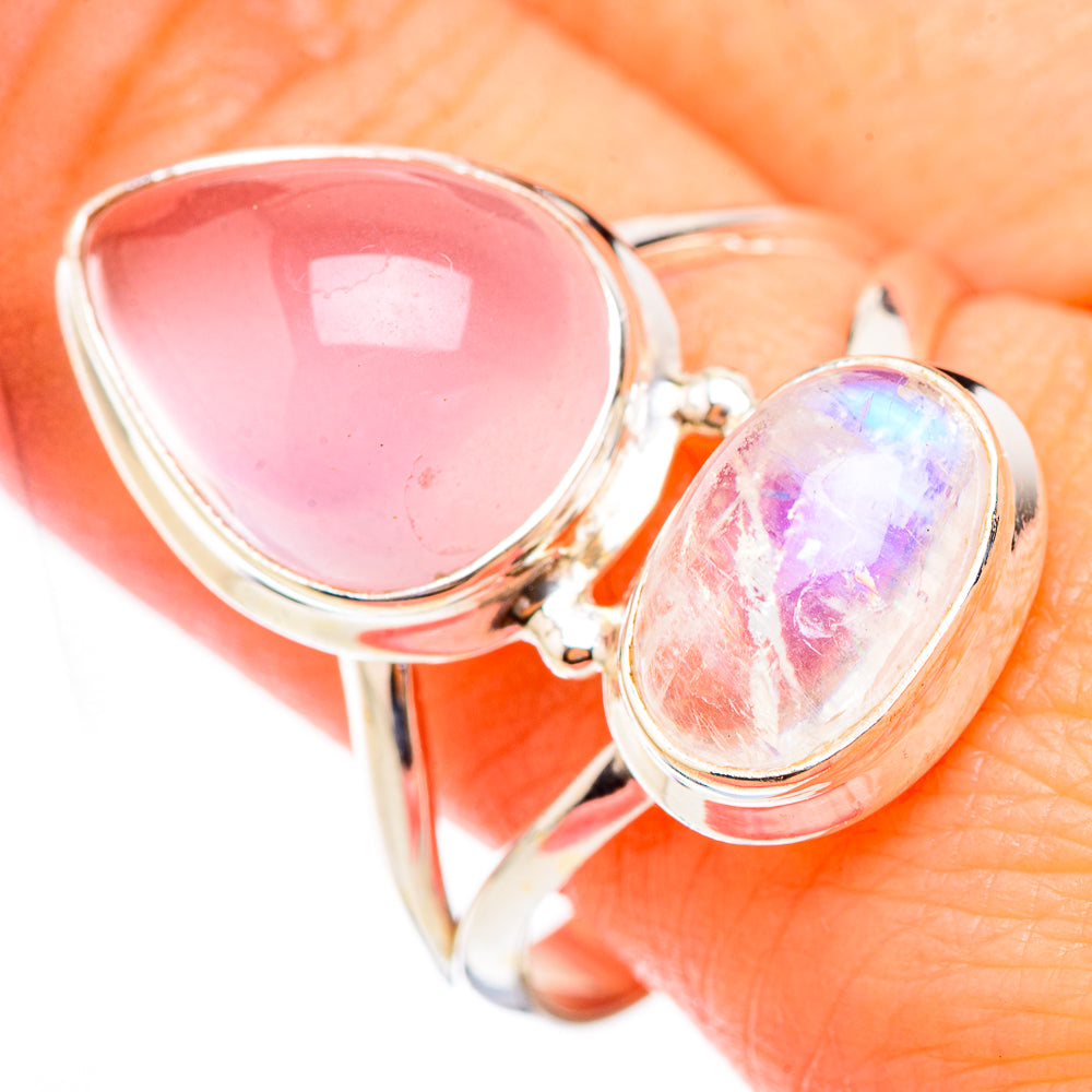Rose Quartz Rings handcrafted by Ana Silver Co - RING125856