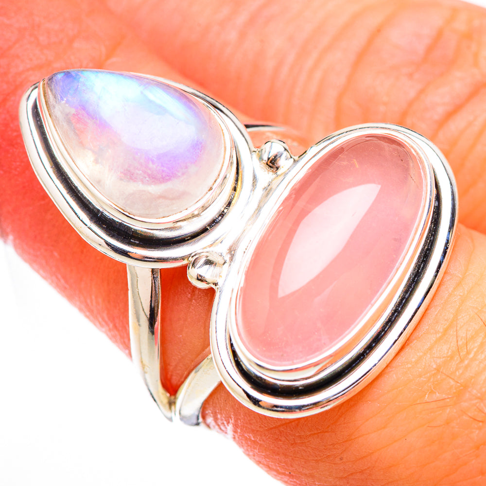Rose Quartz Rings handcrafted by Ana Silver Co - RING125857