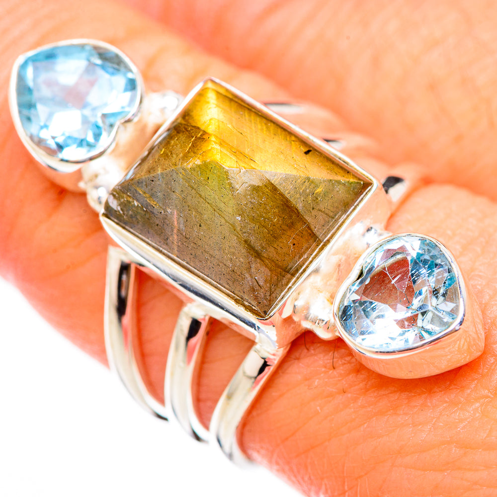 Labradorite Rings handcrafted by Ana Silver Co - RING125866