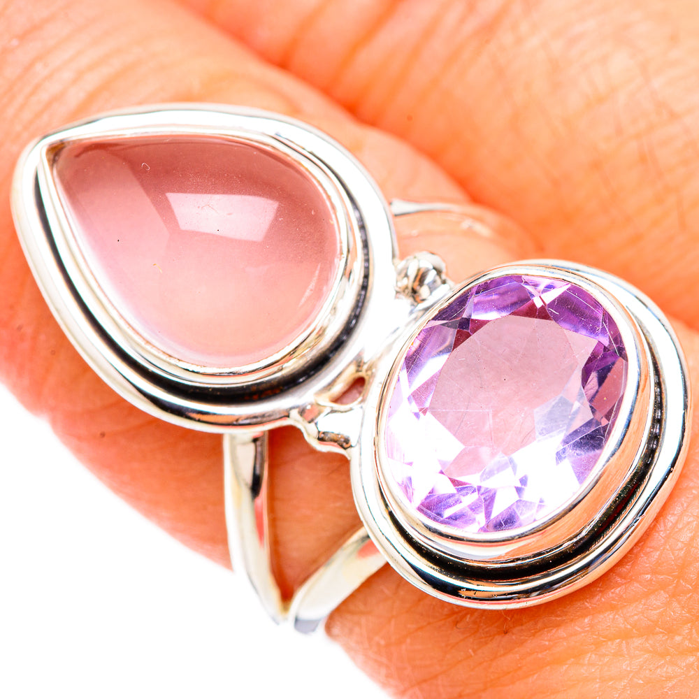 Rose Quartz Rings handcrafted by Ana Silver Co - RING125869