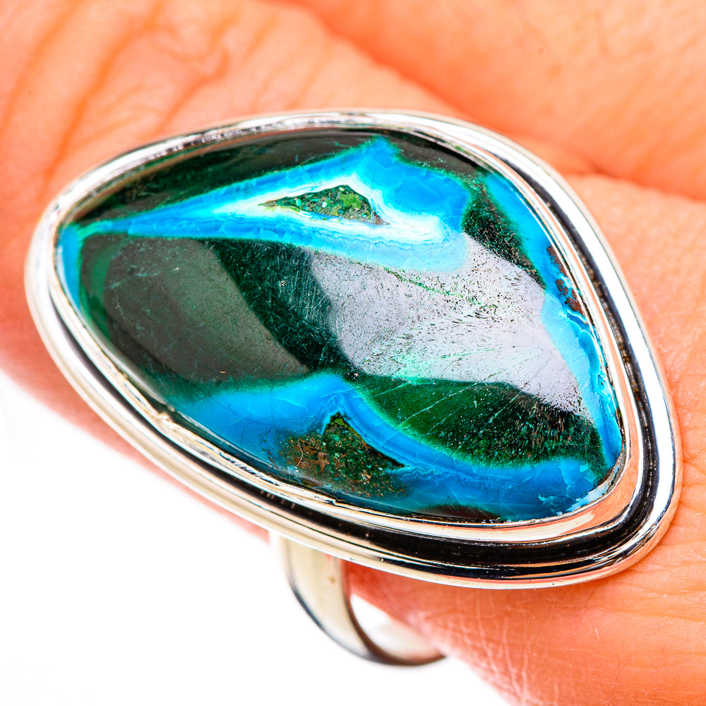 Malachite In Chrysocolla Rings handcrafted by Ana Silver Co - RING125873