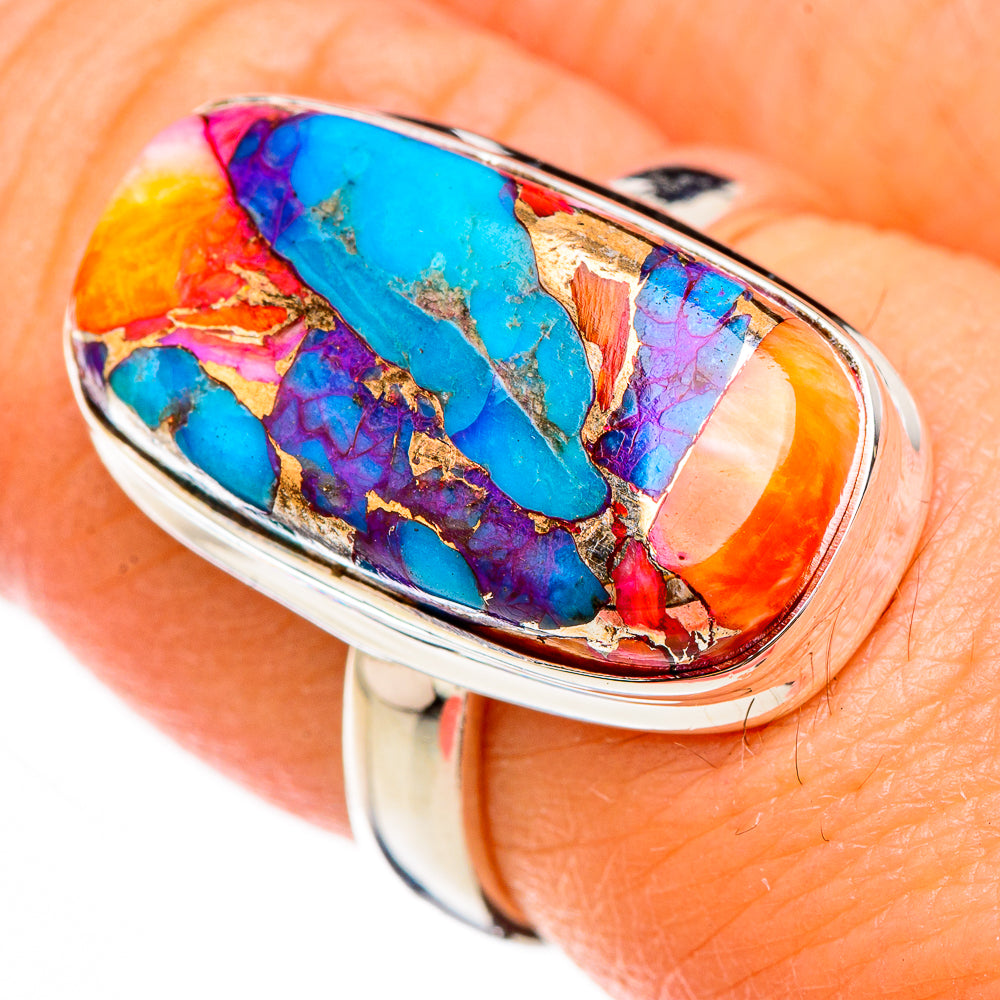 Spiny Oyster Turquoise Rings handcrafted by Ana Silver Co - RING125875
