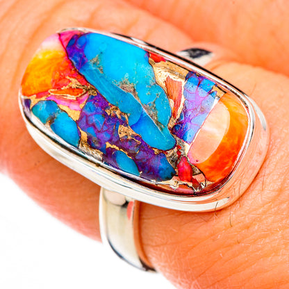 Spiny Oyster Turquoise Rings handcrafted by Ana Silver Co - RING125875