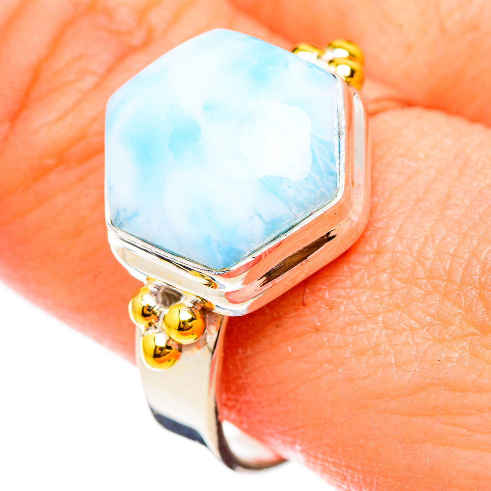 Larimar Rings handcrafted by Ana Silver Co - RING125877