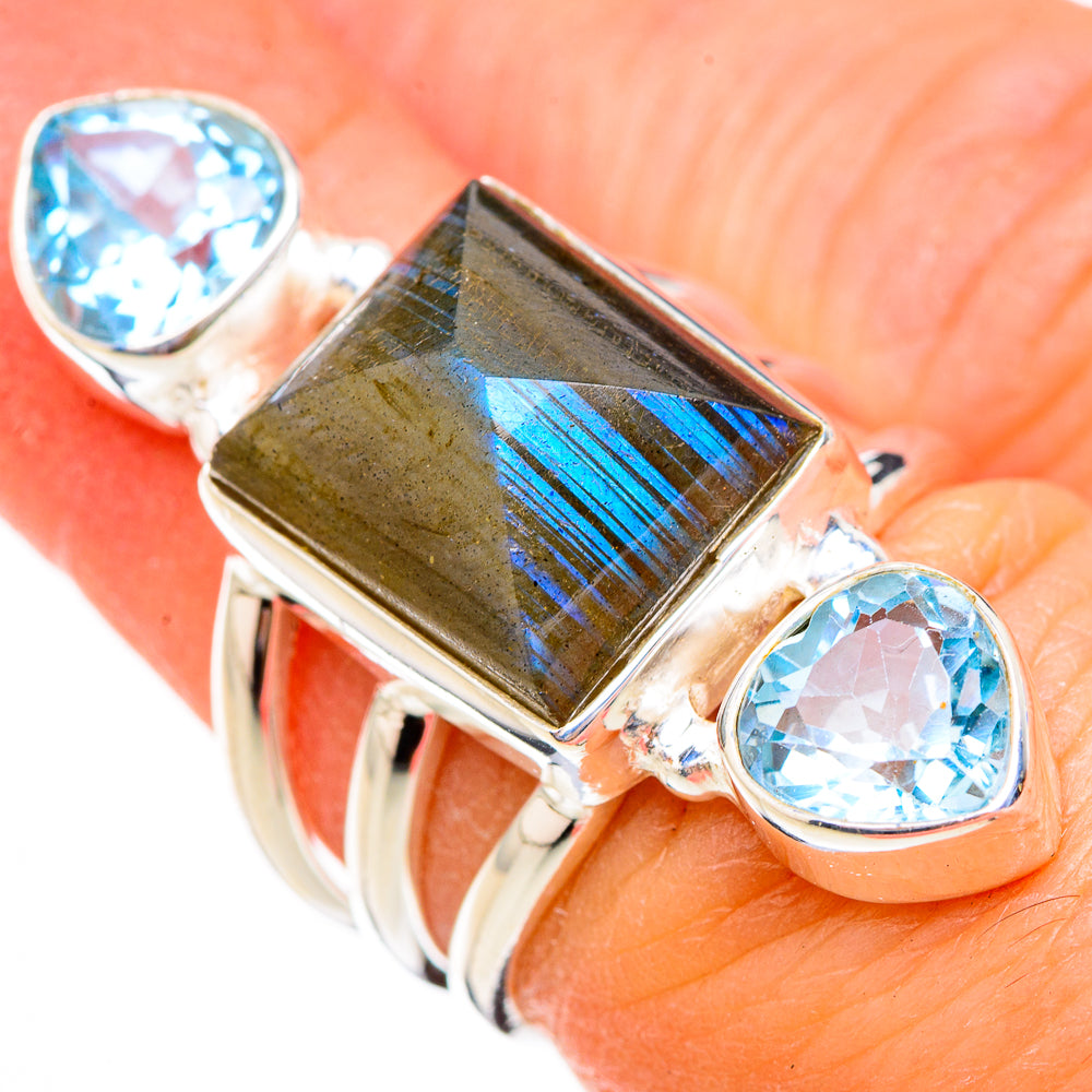Labradorite Rings handcrafted by Ana Silver Co - RING125879
