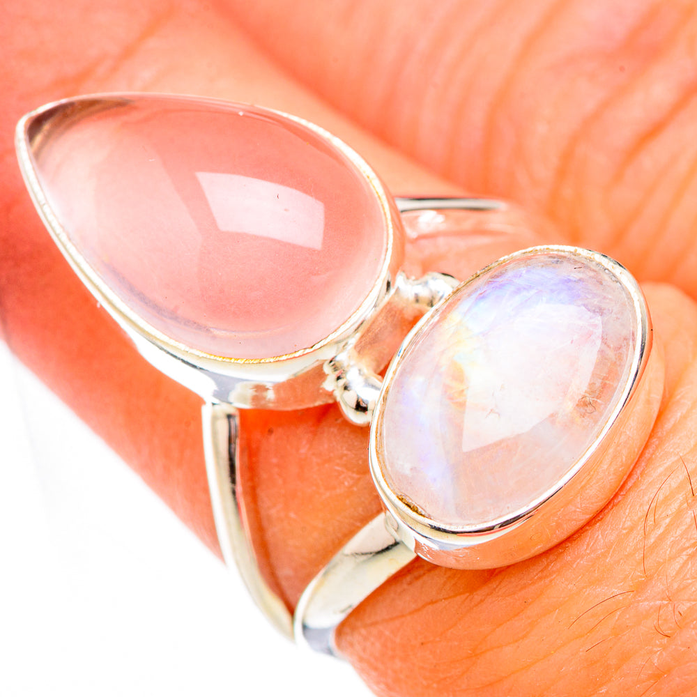Rose Quartz Rings handcrafted by Ana Silver Co - RING125884