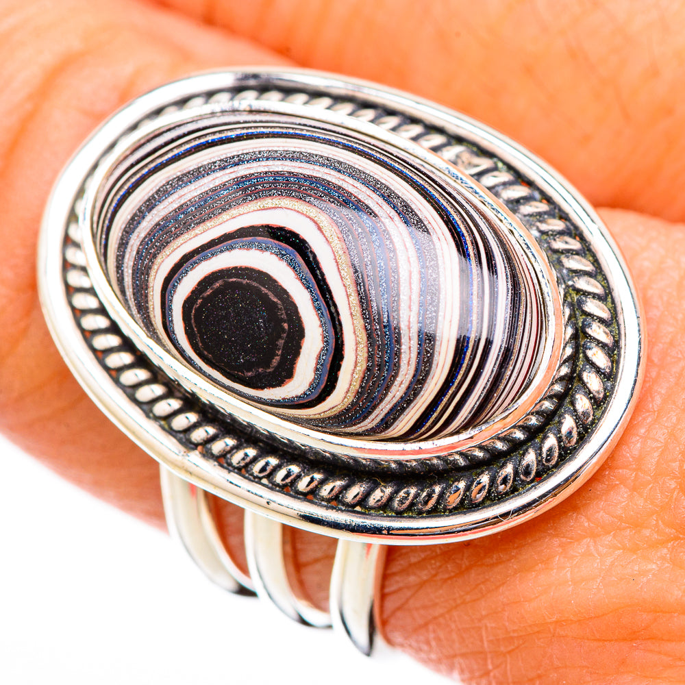 Fordite Rings handcrafted by Ana Silver Co - RING125897