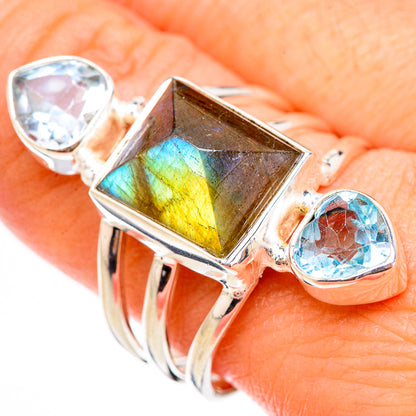 Labradorite Rings handcrafted by Ana Silver Co - RING125903