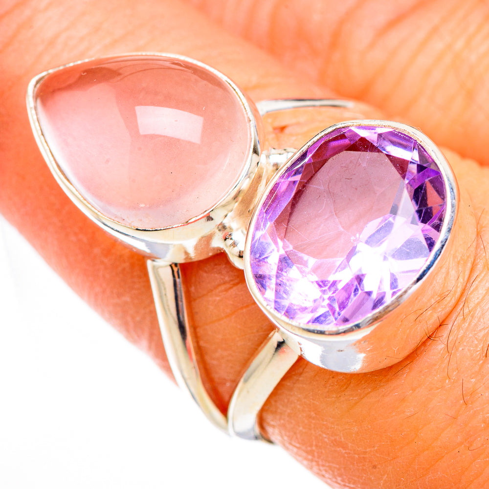 Rose Quartz Rings handcrafted by Ana Silver Co - RING125904