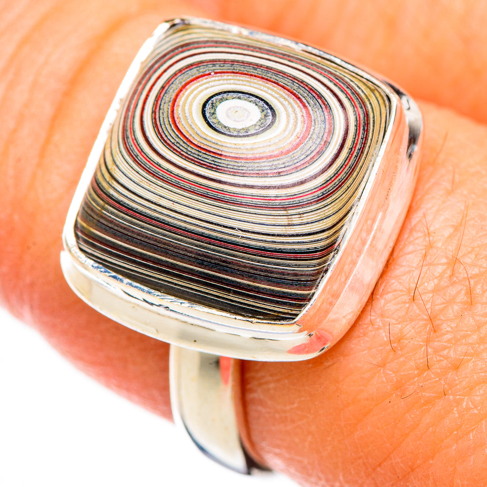 Fordite Rings handcrafted by Ana Silver Co - RING125905